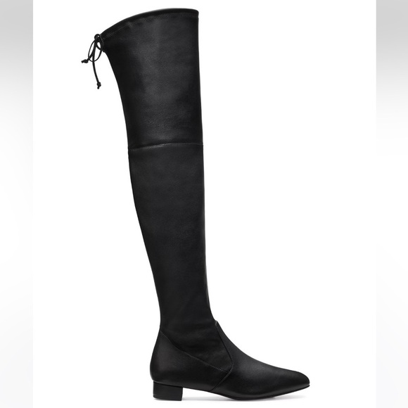 Stuart Weitzman Genna 25 City Boot Stretch Nappa Leather OTK Black Sz 5